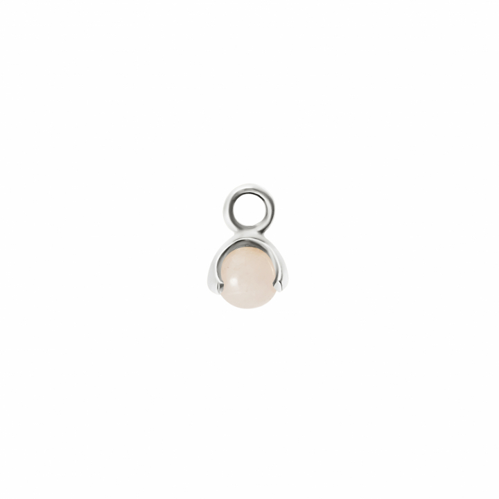 Product Image for CU JEWELLERY Letters stone 10 rose quartz pend Zilver