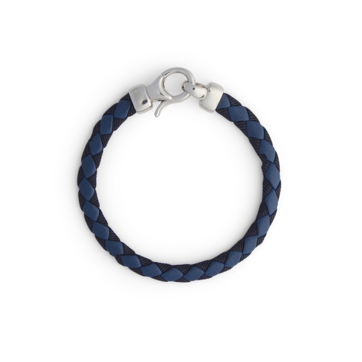 Bear braided brace blue in de groep Armbanden / Zilveren armbanden bij SCANDINAVIAN JEWELRY DESIGN (2229377R)