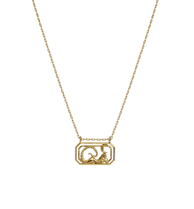 Zodiac skorpion Kettingen (goud) 45 cm in de groep Kettingen / Gouden kettingen bij SCANDINAVIAN JEWELRY DESIGN (2576a)