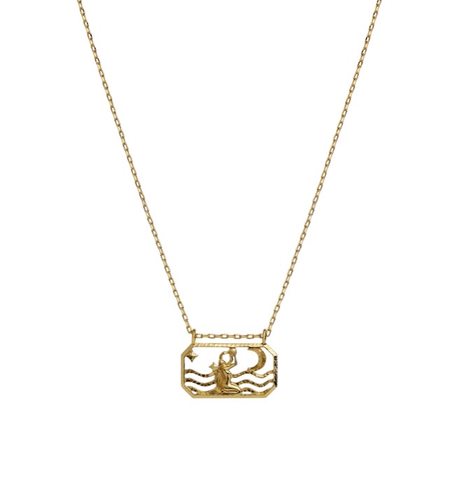 Product Image for Maanesten Zodiac vattumannen Kettingen (goud) 45 cm