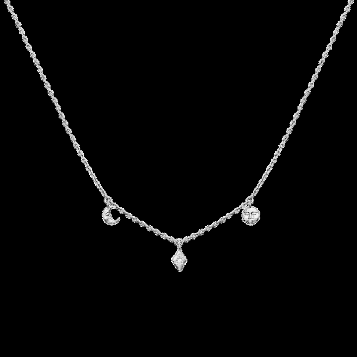 Lea Necklace Silver in de groep Kettingen / Zilveren kettingen bij SCANDINAVIAN JEWELRY DESIGN (2806C)