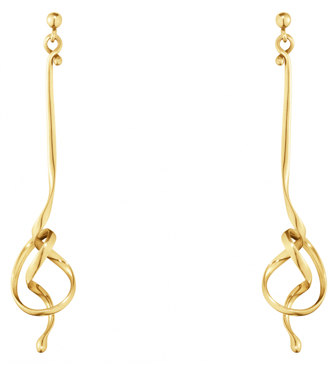 FORGET-ME-KNOT, Torun Earrings Gold in de groep Oorbellen / Gouden oorbellen bij SCANDINAVIAN JEWELRY DESIGN (3518498)