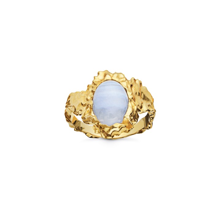Goddess ring Blonde Agat (goud) in de groep Ringen bij SCANDINAVIAN JEWELRY DESIGN (35355a)
