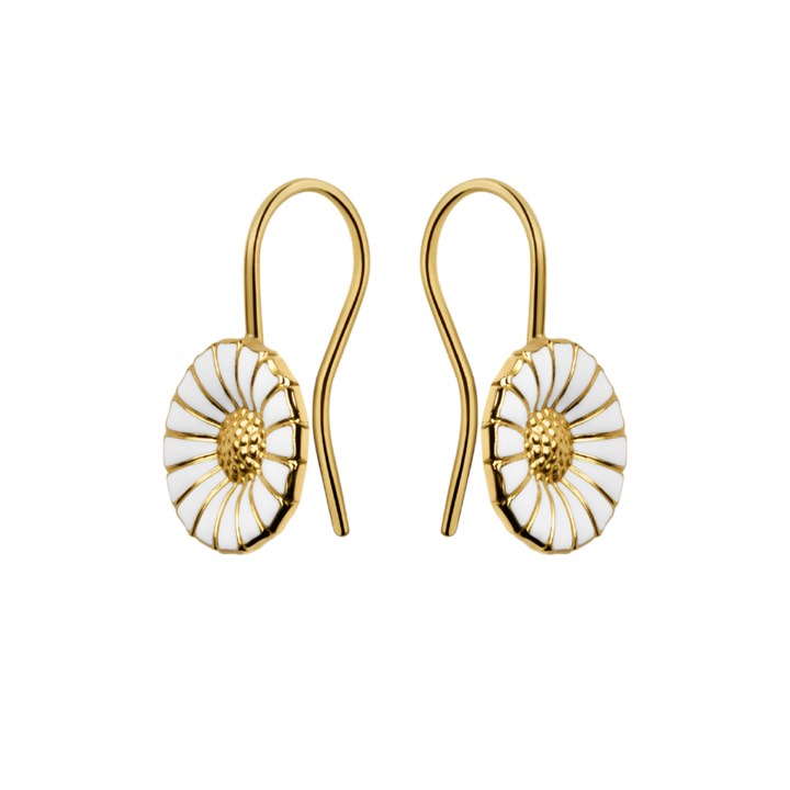 Product Image for Georg Jensen DAISY OorbelS Zilver vergoud WHITE ENAMEL 11 MM