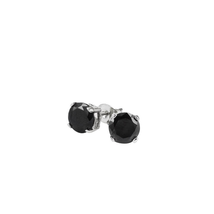 IDA 4 mm Oorbellen Staal/zwart in de groep Oorbellen / Zilveren oorbellen bij SCANDINAVIAN JEWELRY DESIGN (357514)
