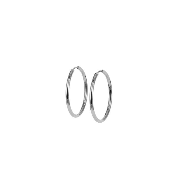 MAXI 16mm Oorbellen Staal in de groep Oorbellen / Zilveren oorbellen bij SCANDINAVIAN JEWELRY DESIGN (358924)