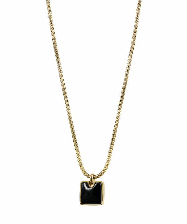 NEO Kettingen Goud/Svart in de groep Kettingen / Gouden kettingen bij SCANDINAVIAN JEWELRY DESIGN (369012)