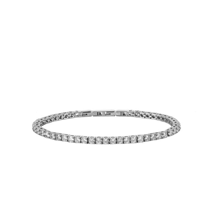 GLIMRA 3mm Armbanden Staal/Kristal in de groep Armbanden / Zilveren armbanden bij SCANDINAVIAN JEWELRY DESIGN (370902)