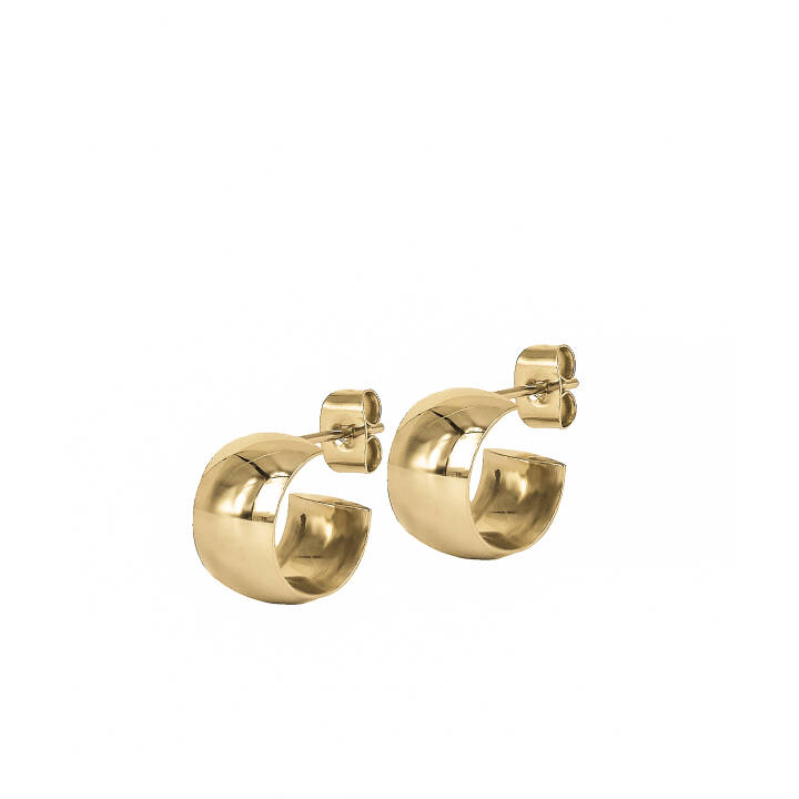 KLARA Wide 13mm Oorbellen Goud in de groep Oorbellen / Gouden oorbellen bij SCANDINAVIAN JEWELRY DESIGN (371312)