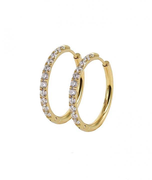 LUCY 25 mm Goud  in de groep Oorbellen bij SCANDINAVIAN JEWELRY DESIGN (371770)