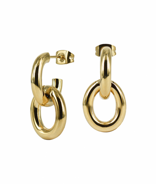 RUBY Oorbel Goud  in de groep Oorbellen bij SCANDINAVIAN JEWELRY DESIGN (371879)