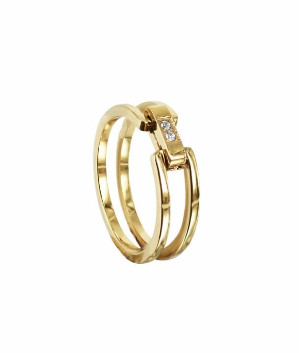 Product Image for astrid&agnes CHERRIE Crystal L Ring Goud