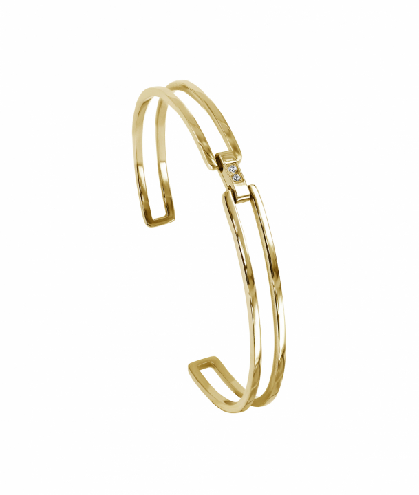 CHERRIE Crystal Bangle Armbanden Goud in de groep Armbanden / Gouden armbanden bij SCANDINAVIAN JEWELRY DESIGN (372838)