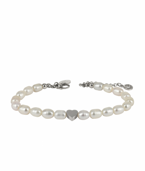 Product Image for astrid&agnes ELISE Pearl Bracelet Vit/StÃ¥l