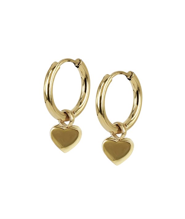 ELISE Hoops Earrings Gold in de groep Oorbellen / Gouden oorbellen bij SCANDINAVIAN JEWELRY DESIGN (373569)
