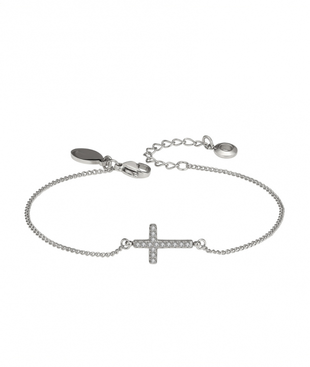 CROSS Crystal Bracelet Steel in de groep Armbanden / Zilveren armbanden bij SCANDINAVIAN JEWELRY DESIGN (373934)