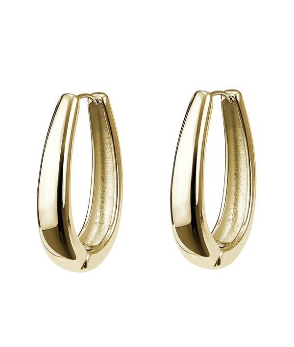 Alina Earrings Gold 34mm in de groep Oorbellen / Gouden oorbellen bij SCANDINAVIAN JEWELRY DESIGN (374443)