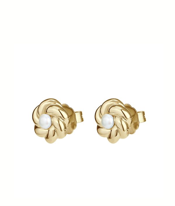 MARILYN Earrings Gold in de groep Oorbellen / Pareloorbellen bij SCANDINAVIAN JEWELRY DESIGN (374863)