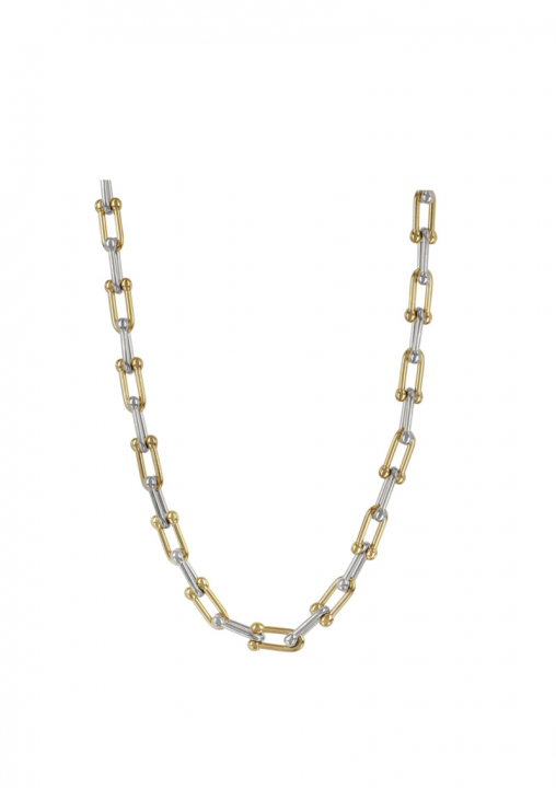 AMY Necklace Gold/Steel in de groep Kettingen / Gouden kettingen bij SCANDINAVIAN JEWELRY DESIGN (376027)