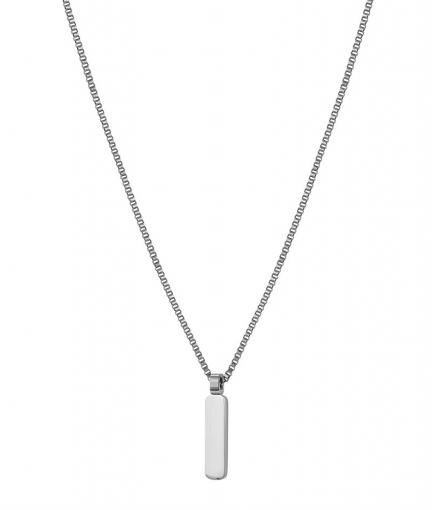BOONE Plate Necklace Steel in de groep Kettingen / Zilveren kettingen bij SCANDINAVIAN JEWELRY DESIGN (380420)