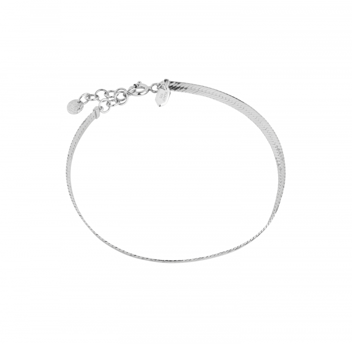 Sentiero Bracelet (S/M) - Silver (One) in de groep Armbanden / Zilveren armbanden bij SCANDINAVIAN JEWELRY DESIGN (400241AG)