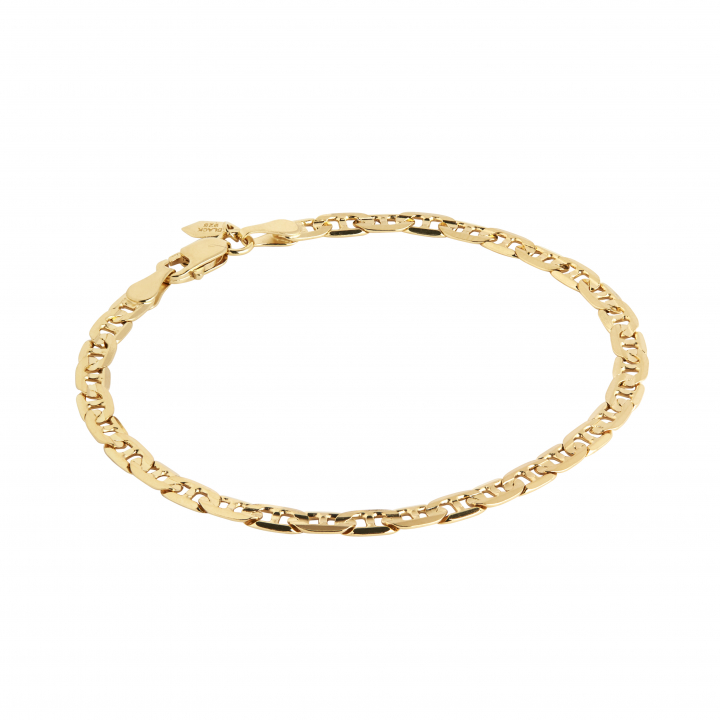 Carlo Medium Bracelet Goldplated Silver (One) in de groep Armbanden / Gouden armbanden bij SCANDINAVIAN JEWELRY DESIGN (400264YG)