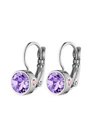 MADU SS VIOLET Earrings Silver in de groep Oorbellen / Zilveren oorbellen bij SCANDINAVIAN JEWELRY DESIGN (420013)