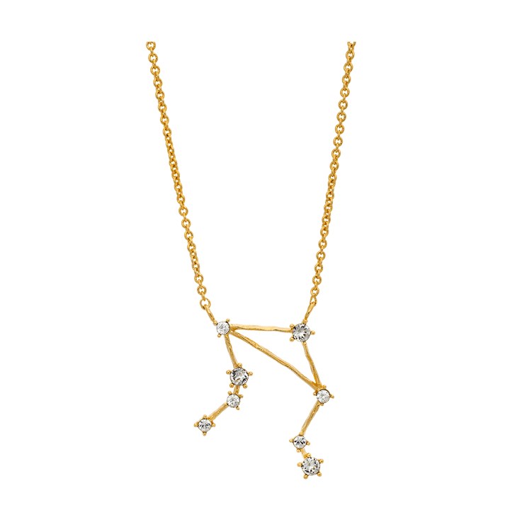 Libra (Vågen) star sign Kettingen - Crystal (goud) in de groep Kettingen / Gouden kettingen bij SCANDINAVIAN JEWELRY DESIGN (43003)