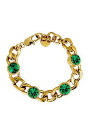 ARIANE SG EMERALD GREEN Bracelet in de groep Armbanden / Gouden armbanden bij SCANDINAVIAN JEWELRY DESIGN (430034)
