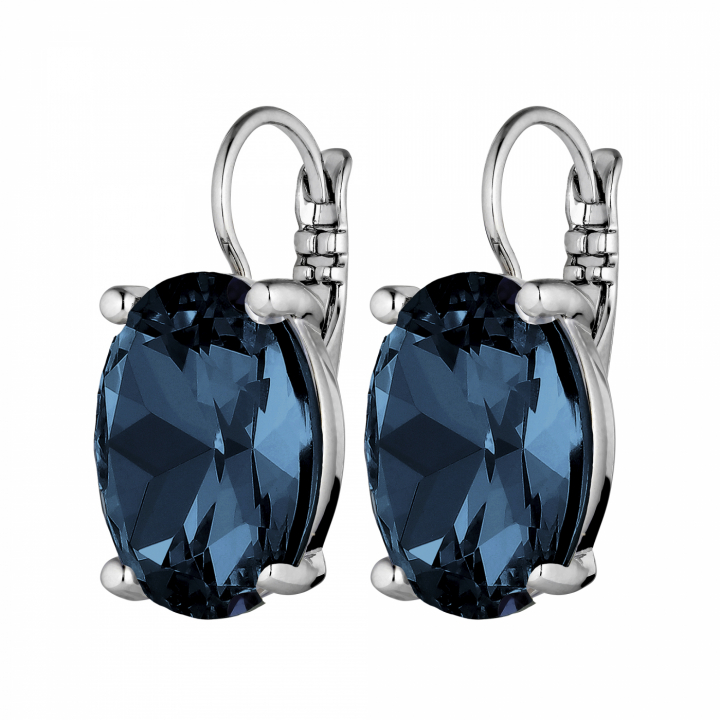 CHANTAL Zilver ROYAL BLUE Oorbel in de groep Oorbellen / Zilveren oorbellen bij SCANDINAVIAN JEWELRY DESIGN (430080)