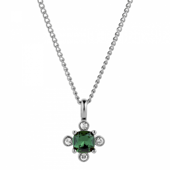 Product Image for DYRBERG/KERN RIMINI Zilver EMERALD GREEN Kettingen