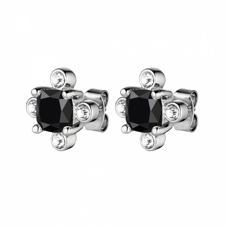 GIGI Zilver BLACK Oorbel in de groep Oorbellen / Zilveren oorbellen bij SCANDINAVIAN JEWELRY DESIGN (430114)