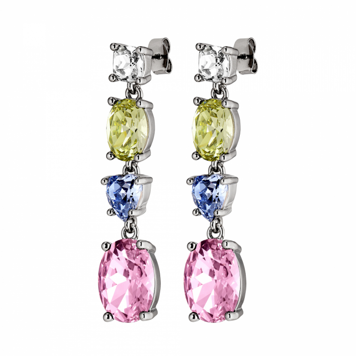 CARMEN Zilver PASTEL MULTI in de groep Oorbellen / Zilveren oorbellen bij SCANDINAVIAN JEWELRY DESIGN (440021)