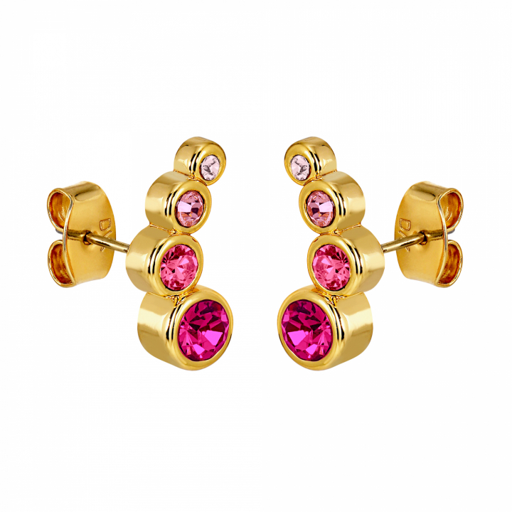 AGNES Goud ROSE in de groep Oorbellen / Gouden oorbellen bij SCANDINAVIAN JEWELRY DESIGN (440043)