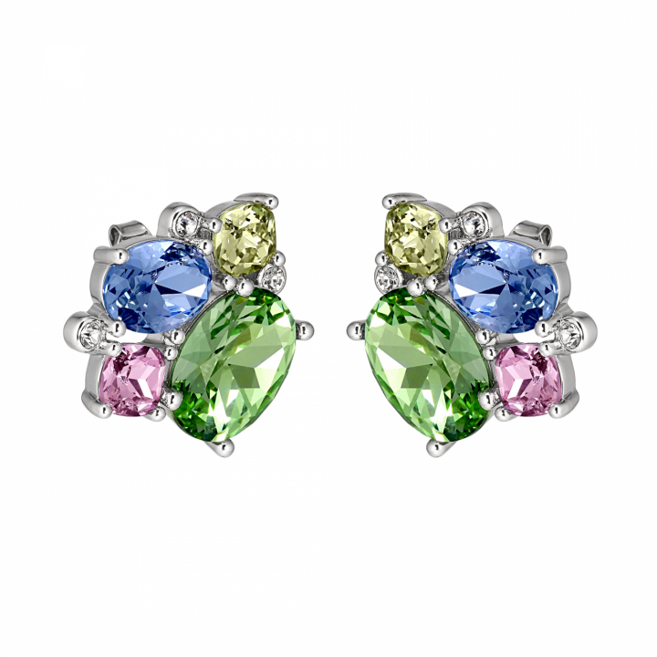 EMMA Zilver PASTEL MULTI in de groep Oorbellen / Zilveren oorbellen bij SCANDINAVIAN JEWELRY DESIGN (440057)