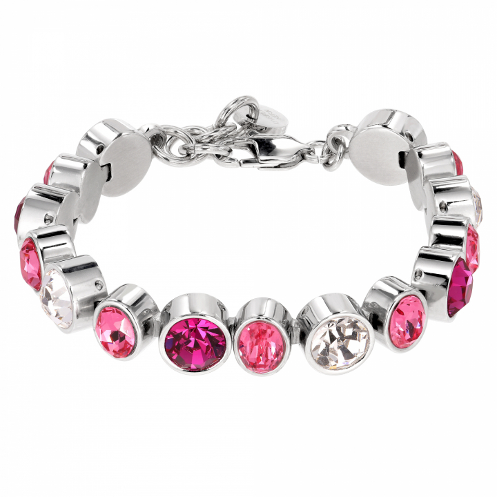 ELAINE Zilver PINK/ROSE in de groep Armbanden / Zilveren armbanden bij SCANDINAVIAN JEWELRY DESIGN (440125)