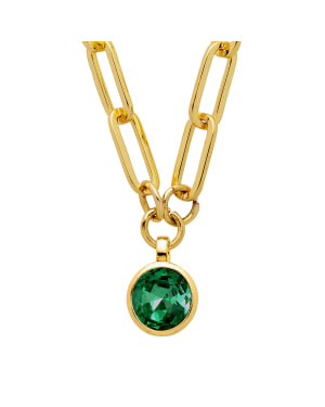 Product Image for DYRBERG/KERN LISANNA SG EMERALD GREEN Necklace Gold
