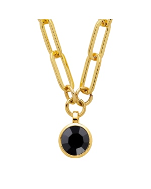 LISANNA SG BLACK Necklace Gold in de groep Kettingen / Gouden kettingen bij SCANDINAVIAN JEWELRY DESIGN (450089)