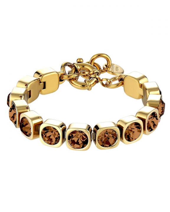 CONIAN SG BROWN BRACELET GOLD in de groep Armbanden / Gouden armbanden bij SCANDINAVIAN JEWELRY DESIGN (450152)