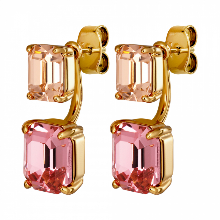 TETI SG LIGHT ROSE / PEACH Earrings Gold in de groep Oorbellen / Gouden oorbellen bij SCANDINAVIAN JEWELRY DESIGN (460006)