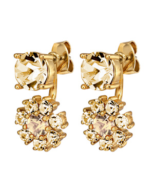 FLOSS SG GOLDEN_CRYSTAL Earrings Gold in de groep Oorbellen / Gouden oorbellen bij SCANDINAVIAN JEWELRY DESIGN (460083)