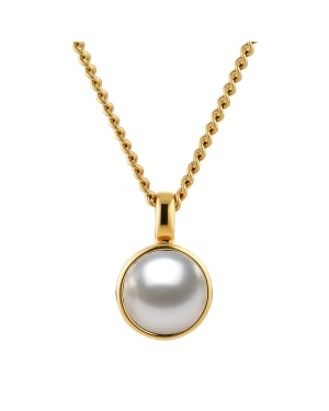 ETTE SG WHITE PEARL Necklace Gold in de groep Kettingen / Gouden kettingen bij SCANDINAVIAN JEWELRY DESIGN (460090)