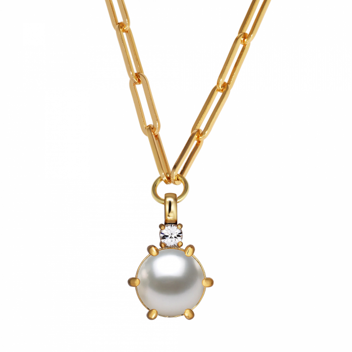 GLORY SG WHITE PEARL in de groep Kettingen / Gouden kettingen bij SCANDINAVIAN JEWELRY DESIGN (460500)