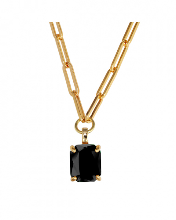 OCTA SG BLACK NECKLACE GOLD in de groep Kettingen / Gouden kettingen bij SCANDINAVIAN JEWELRY DESIGN (470103)
