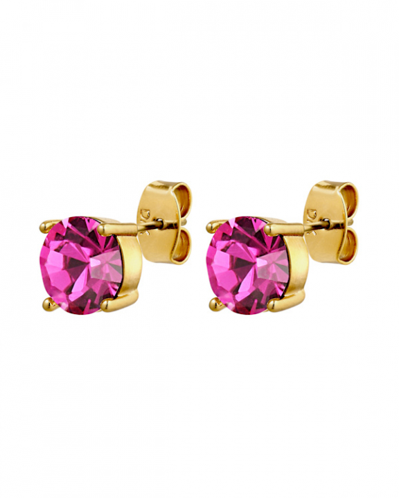 DAZE SG PINK EARRINGS GOLD in de groep Oorbellen / Gouden oorbellen bij SCANDINAVIAN JEWELRY DESIGN (470128)