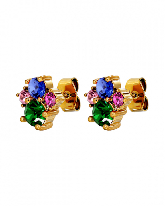 BILLIS SG RAINBOW EARRINGS GOLD in de groep Oorbellen / Gouden oorbellen bij SCANDINAVIAN JEWELRY DESIGN (470136)