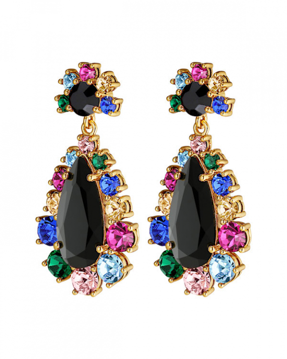 LUCIA SG RAINBOW EARRINGS GOLD in de groep Oorbellen / Gouden oorbellen bij SCANDINAVIAN JEWELRY DESIGN (470156)