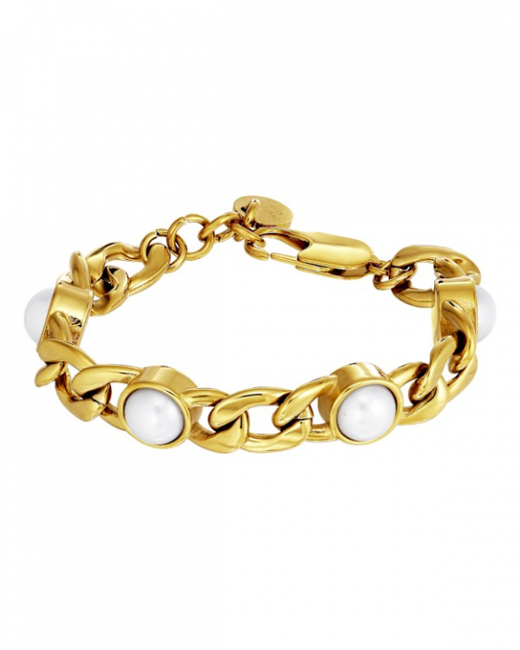 ARIANE SG WHITE PEARL BRACELET GOLD in de groep Armbanden / Gouden armbanden bij SCANDINAVIAN JEWELRY DESIGN (470157)