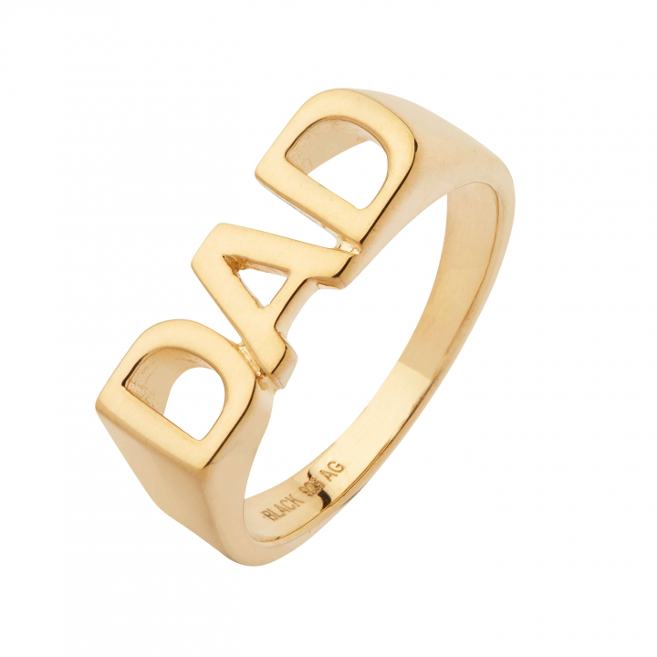Dad Ring Goldplated Silver in de groep Ringen / Gouden ringen bij SCANDINAVIAN JEWELRY DESIGN (500346)