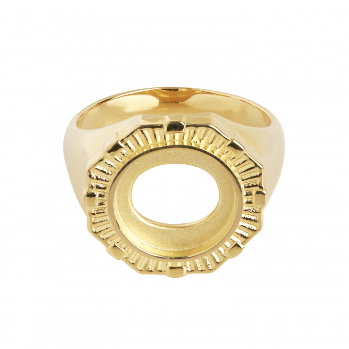 Moss Ring Goldplated Silver in de groep Ringen / Gouden ringen bij SCANDINAVIAN JEWELRY DESIGN (500392YG)